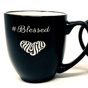 ‼️#ᗷᒪᗴSSᗴᗪ 16oz. Bistro Two-Tone Ceramic Mug